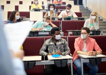 Students with masks