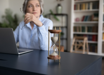 Woman waiting in office