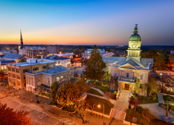 Dusk photo of Athens, Georgia