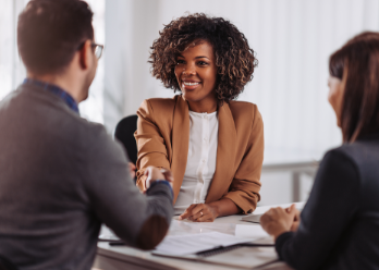 Woman in interview